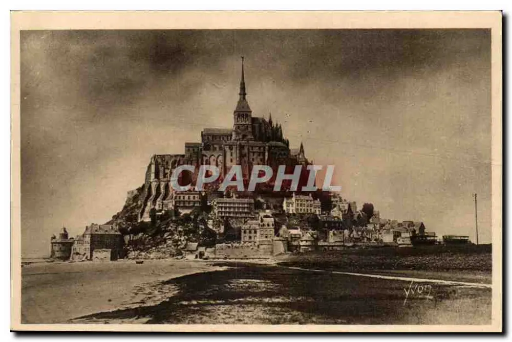Mont-Saint-Michel — Allgemeiner Blick auf den Berg bei Ankunft — Kunstausgaben YVON, Fara - Vorderseite