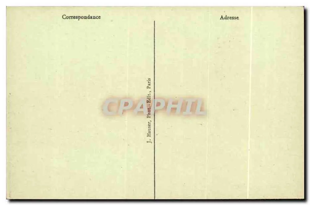 Igreja da Madeleine — Cópia do Partenon de Atenas — J. Hauser, Paris - Verso