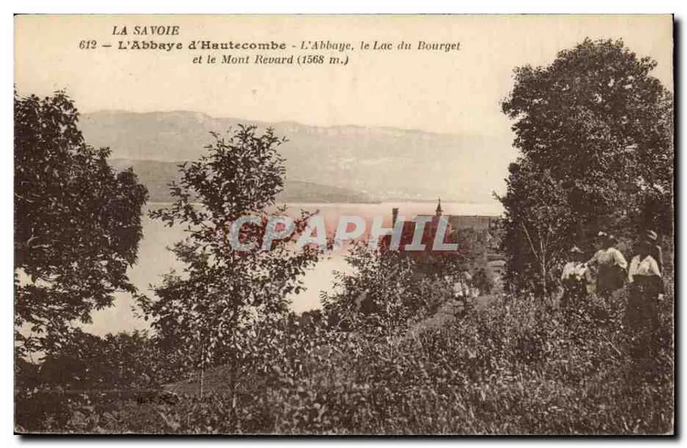 Savoie - Die Abtei Hautecombe, See Bourget und der Berg Revard (1568 m.) - Vorderseite