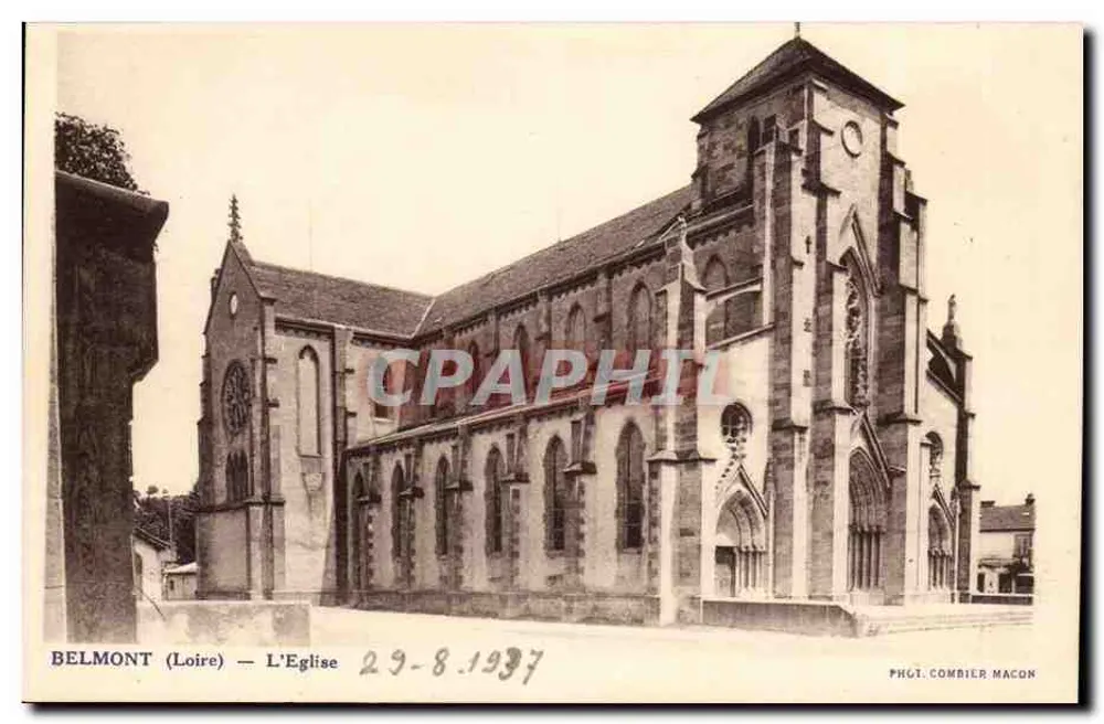 Belmont (Loire) — A Igreja — PhGt. Combier Macon - Frente