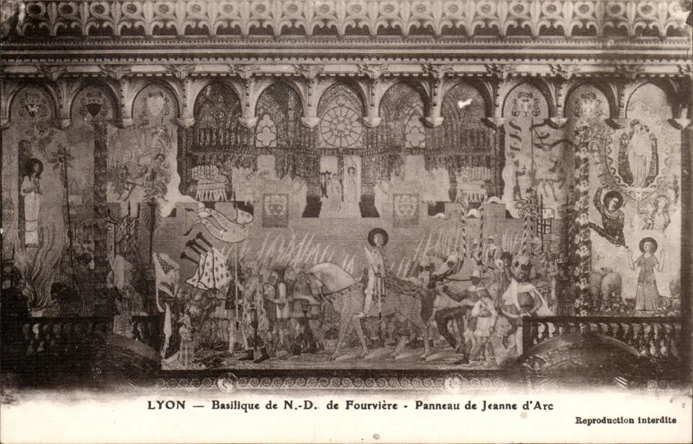 LYON — Basilika Notre-Dame de Fourvière — Panel Joan of Arc - Vorderseite