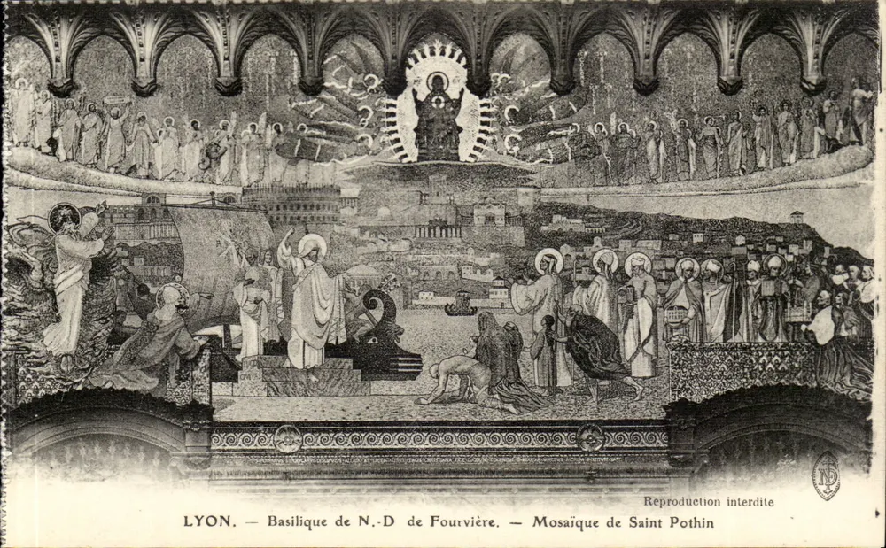 LYON — Basilika N.-D. de Fourvière — Mosaik von Saint Pothin - Vorderseite