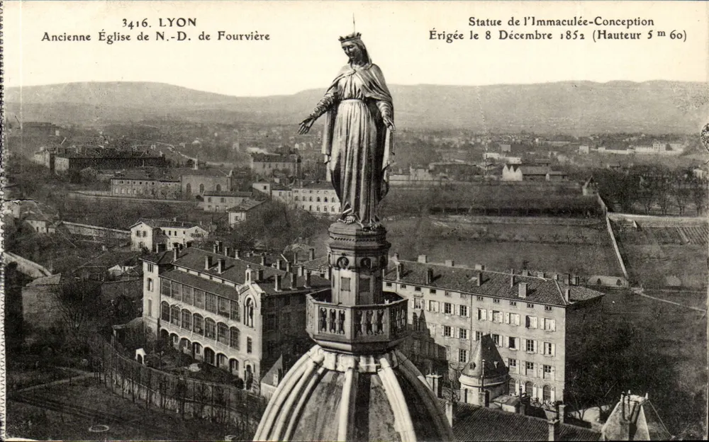 Statue der Unbefleckten Empfängnis in Lyon — Alte Kirche N.-D. de Fourvière — n° 3416 - Vorderseite