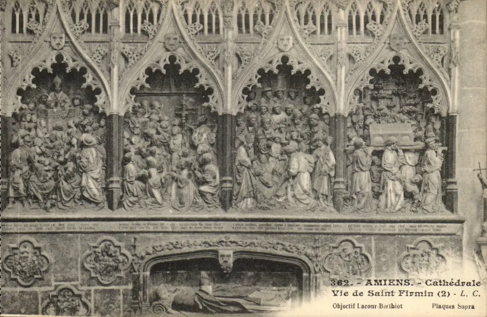 Amiens - Kathedrale - Leben des Heiligen Firmin (2) - L.C. - Objektiv Lacour-Berthiot - Vorderseite