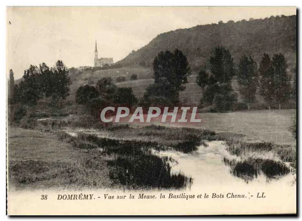 Domrémy - Blick über die Meuse, die Basilika und den Bois Chenu - LL - Vorderseite