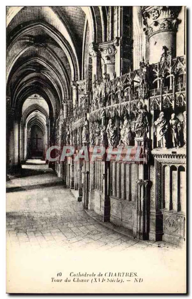 Catedral de CHARTRES — Torre do Coro (Século XVI) — ND - Frente