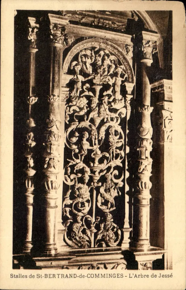 Stoły z kościoła św. Bertranda w Comminges — Drzewo Jessé - Awers