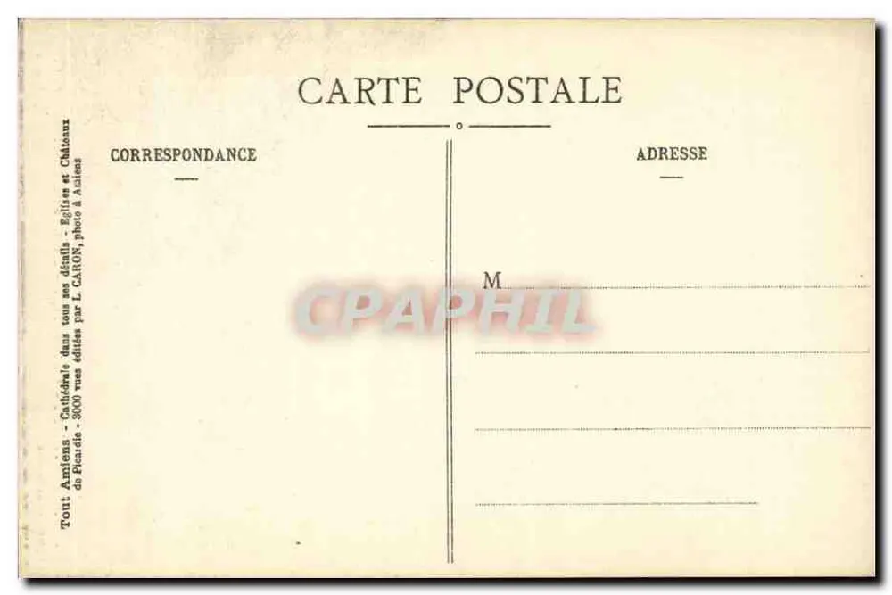 Amiens - Kathedrale - Der Große Portal - Supra-Platten - Objektiv Lacour-Berthiot - Rückseite