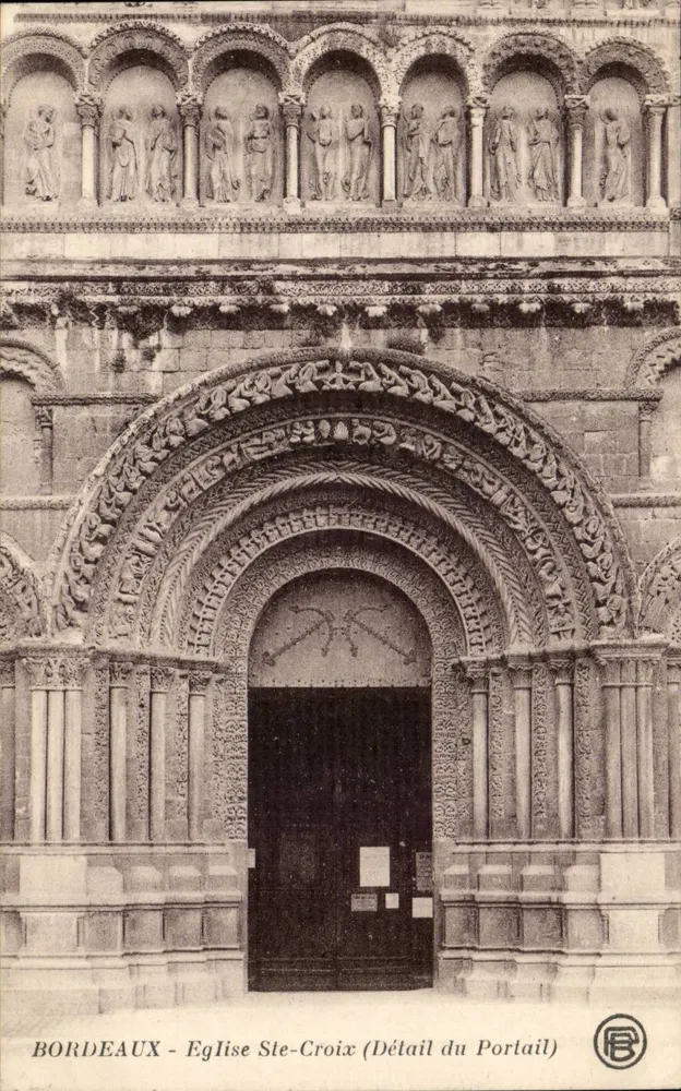 Bordeaux - Kirche Ste-Croix (Detail des Portals) - Vorderseite