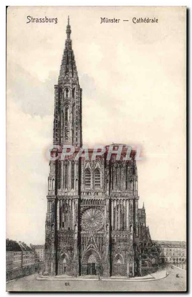 Strasbourg — Catedral — Münster — Graphil - Frente