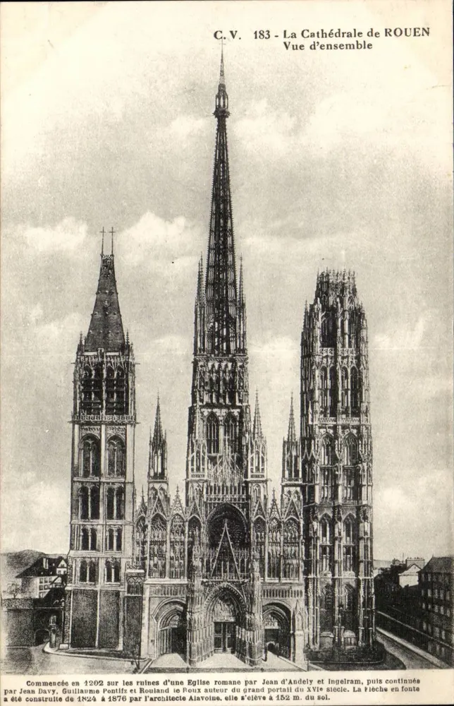 Katedra w ROUEN — Ogólny widok — C.V. 183 - Awers