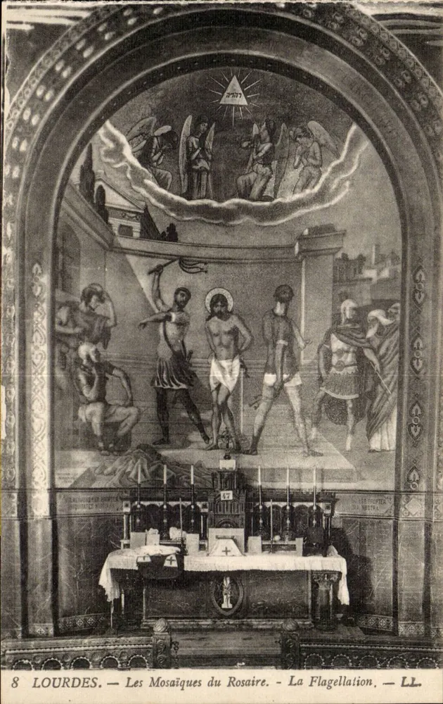 Lourdes — Die Mosaiken des Rosenkranzes — Die Flagellation — LL - Vorderseite