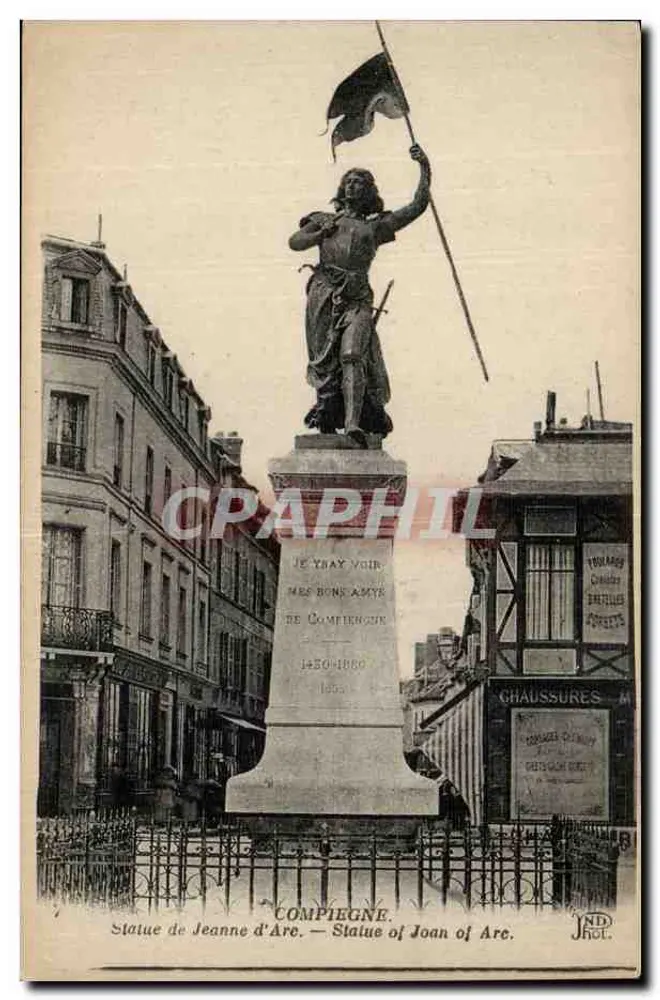 Estatua de Joana d'Arc — Compiegne — editor JND - Frente