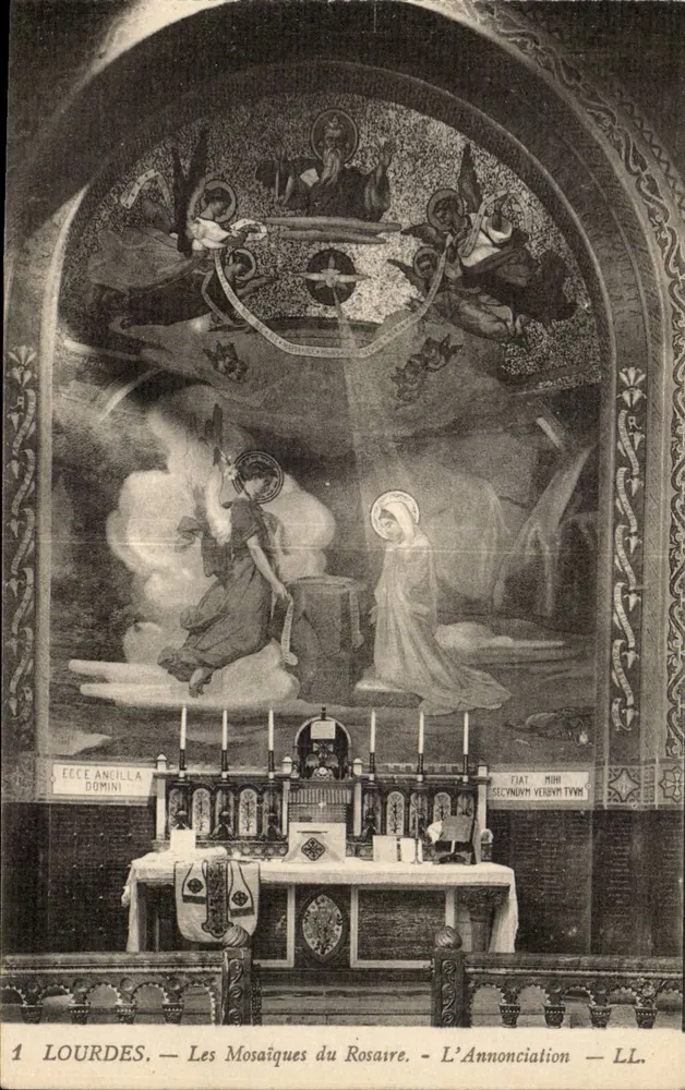 Lourdes — Die Mosaiken des Rosenkranzes — Die Verkündigung — LL. - Vorderseite