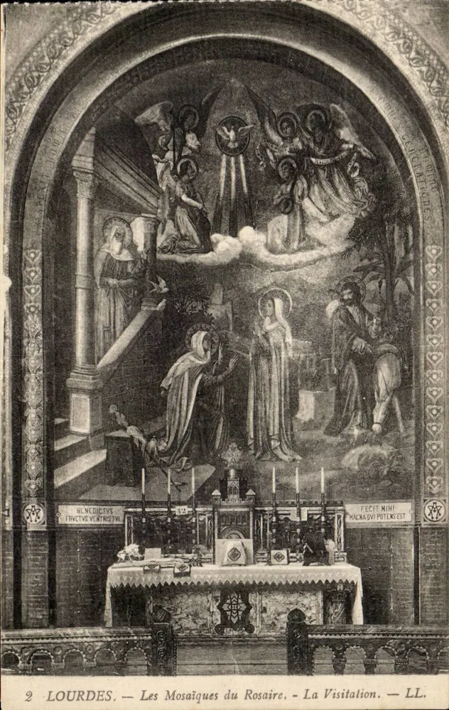 Lourdes — Die Mosaiken des Rosenkranzes — Die Besuchung — LL. - Vorderseite