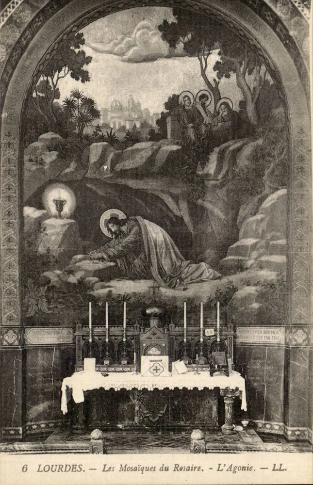 Lourdes — Die Mosaiken des Rosenkranzes — Die Agonie — LL. - Vorderseite