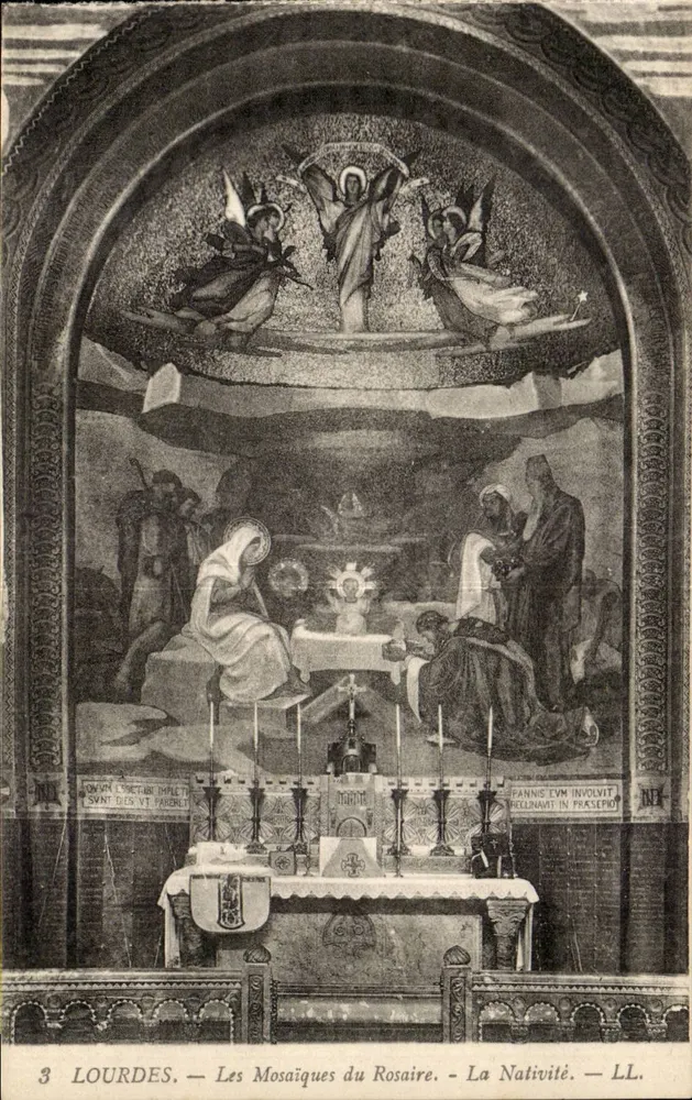Lourdes — Die Mosaiken des Rosenkranzes — Die Geburt Christi — LL. - Vorderseite