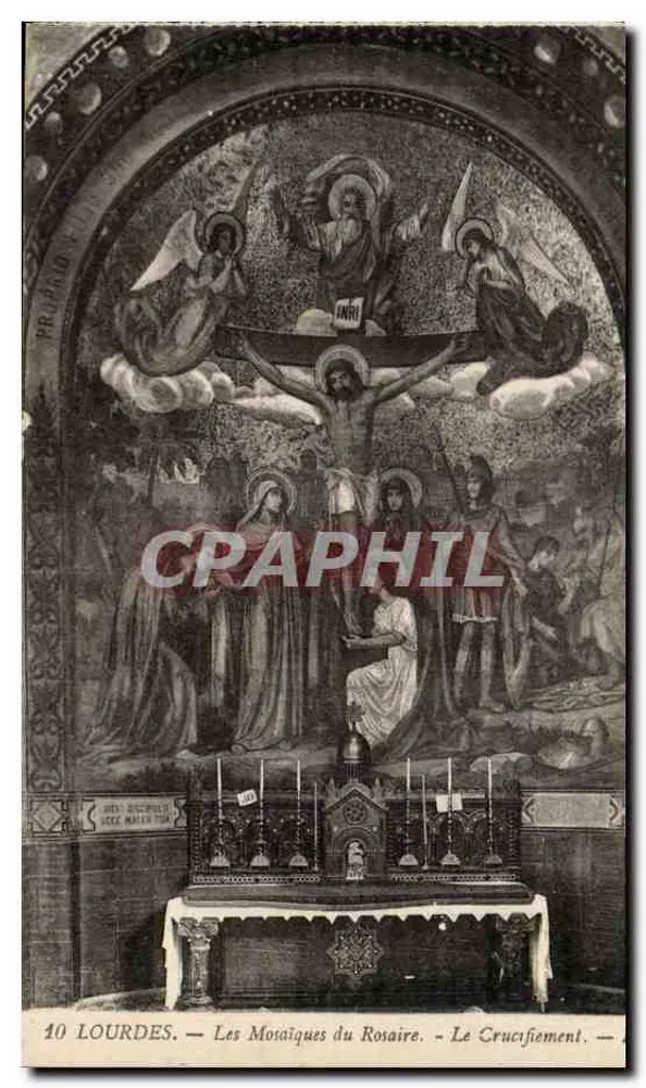 Lourdes — Die Mosaiken des Rosenkranzes — Das Kreuzigungsgeschehen — Verleger Levy Fils et Cie, Paris - Vorderseite