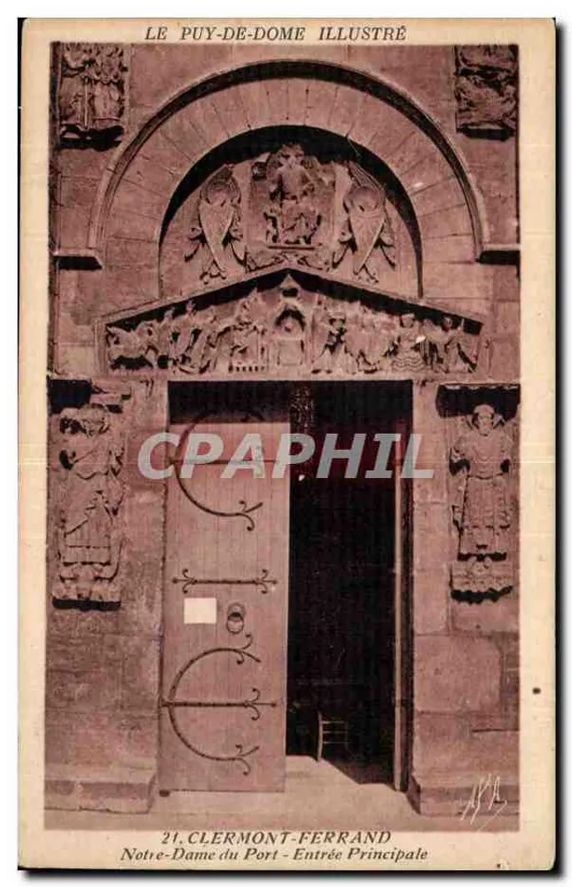 Clermont-Ferrand — Notre-Dame du Port — Haupteingang — Le Puy-de-Dôme Illustré, n°21 - Vorderseite