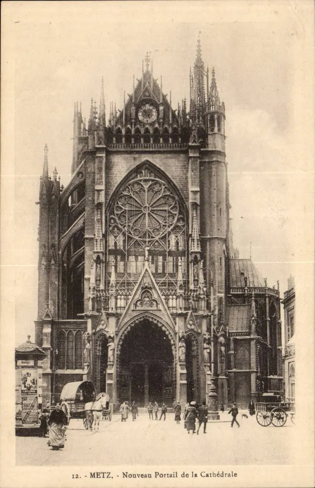 Metz - Neuer Portal der Kathedrale — Verleger Oh. Bergeret, Nancy - Vorderseite
