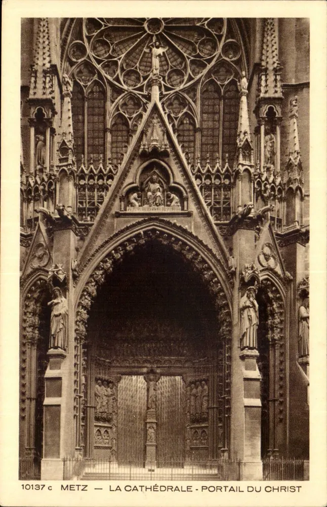 Metz — Die Kathedrale - Portal des Christus — Sammlung La Lorraine - Vorderseite