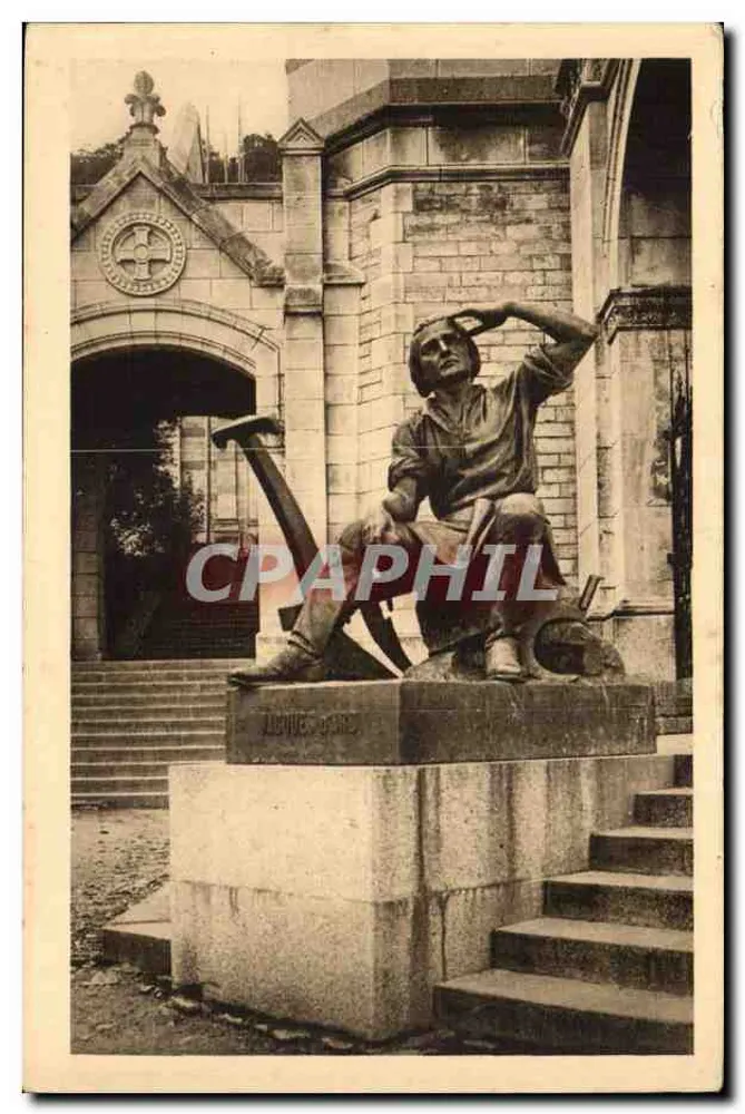 Estátua de Jacques d'Arc — Basílica Nacional do Bois-Chenu, Domremy — Edição da Basílica Nacional do Bois-Chenu, Domremy - Frente