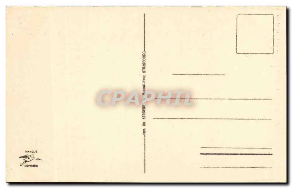 Strasbourg - A Catedral — editor C. Bergeret, Strasbourg - Verso