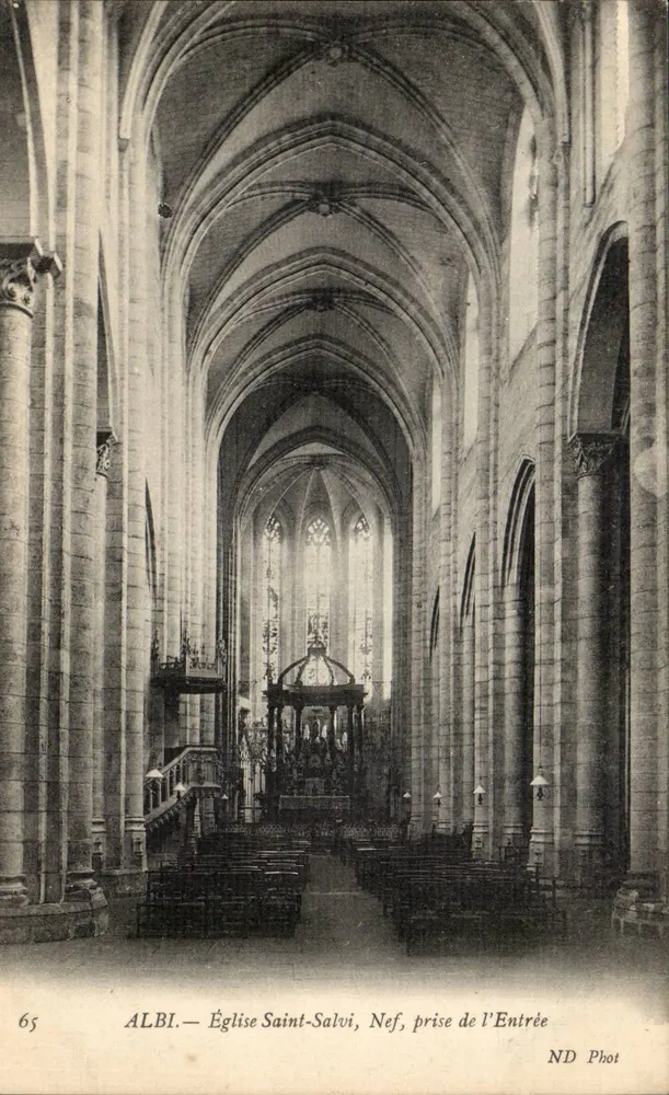 Albi — Kirche Saint-Salvi, Kirchenschiff, Blick vom Eingang — ND Phot, Nr. 65 - Vorderseite
