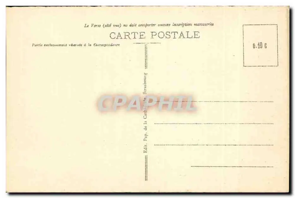 Estrasburgo - A Catedral — editor Pap. da Catedral, n°2 - Verso