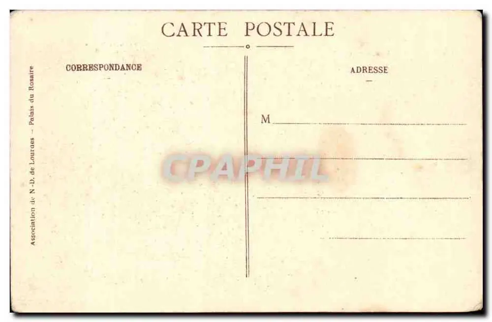 Lourdes - Retrato de Bernadette Soubirous - Associação do Rosário de Lourdes - Verso