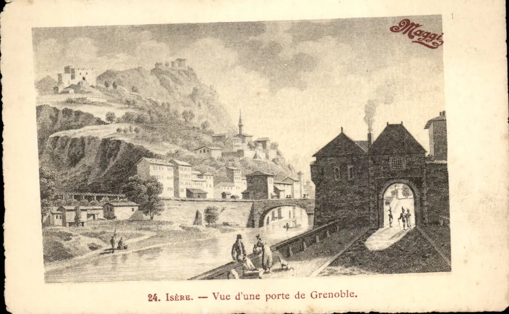 Vista de uma porta de Grenoble — Isère — editor Maggi, n°24 - Frente