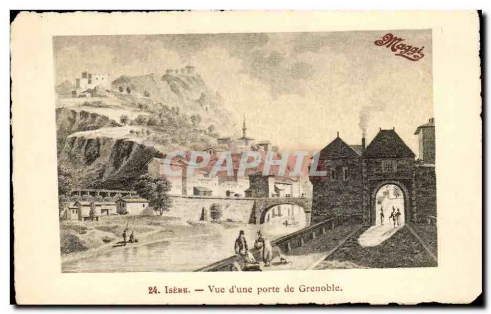 Vue de uma porta de Grenoble — Isère — Maggi, n°24 - Frente