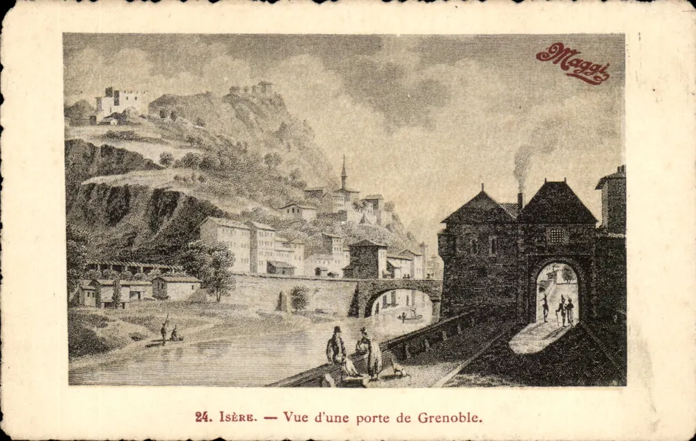 Isère — Vista de uma porta de Grenoble — Maggi, n°24 - Frente