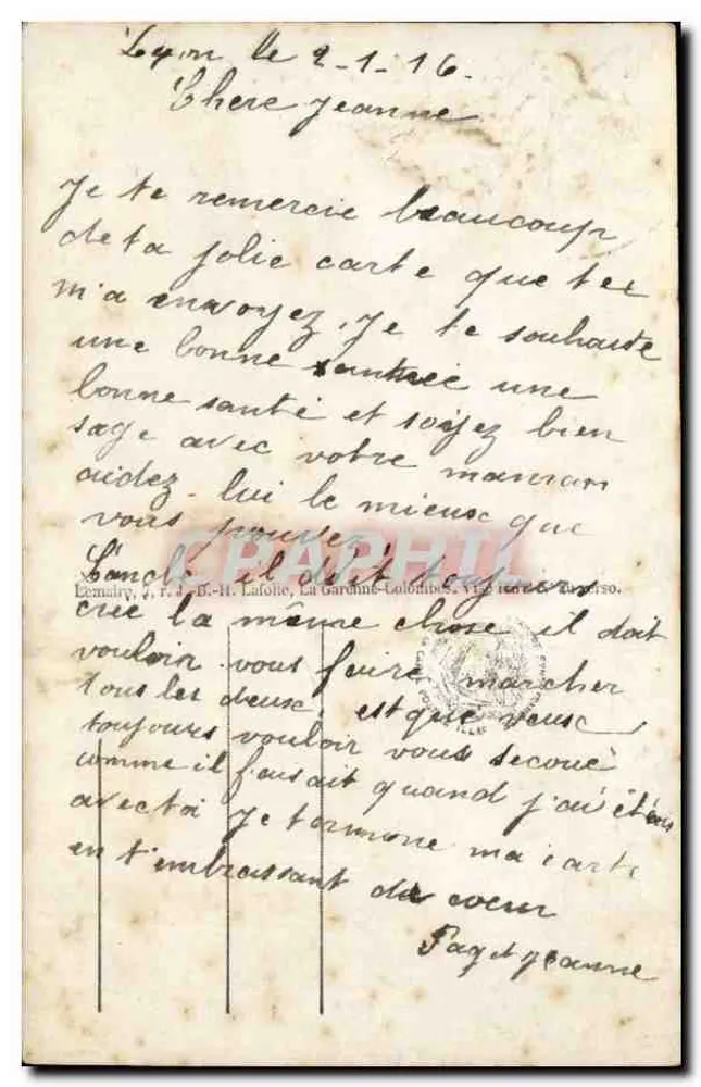 Blütenstrauß — Frohe Neujahr — unbekannter Verlag, Nr. 754 - Rückseite