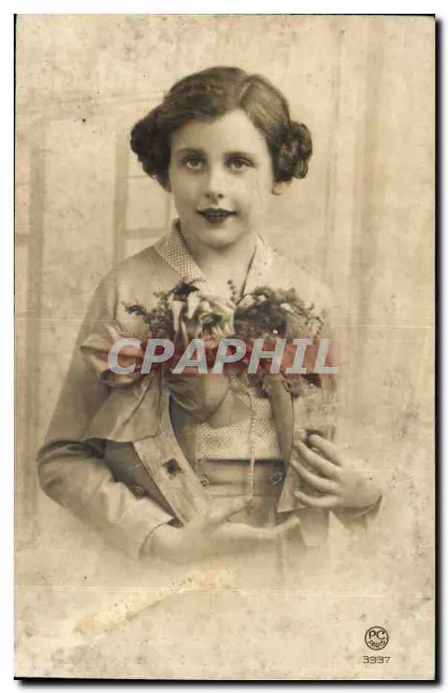 Junge Frau mit Blumenstrauß — P-C Paris, n° 3937 - Vorderseite