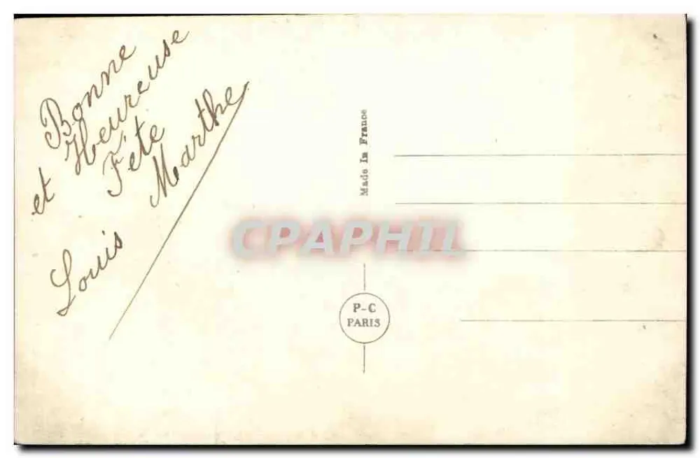 Lächelnde junge Frau — mit Blumenstrauß — P-C Paris Nr. 4035 - Rückseite