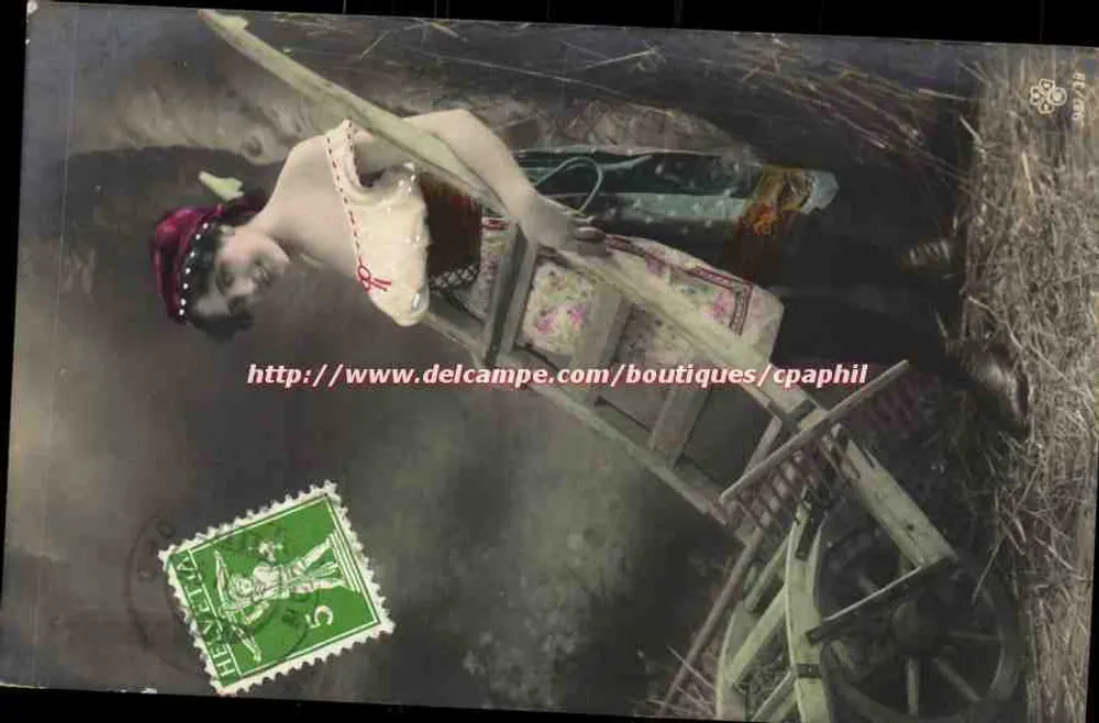 Frau in einem Handwagen — ländliche Szene — Verleger Delcampe, n° 1766 - Vorderseite