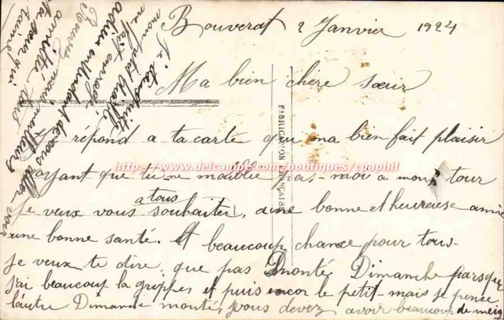 Paar — Gute Jahreswünsche — Paris 730, Verlag C.B. - Rückseite