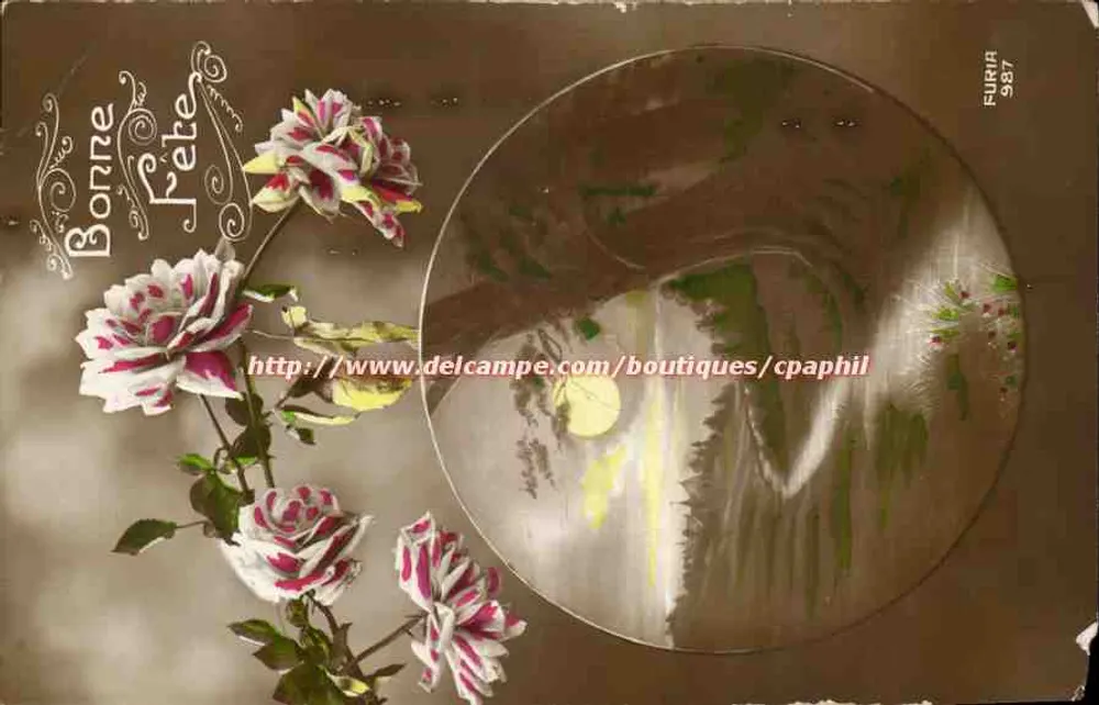 Roseblüten — Glückwünsche — Furia 987 - Vorderseite