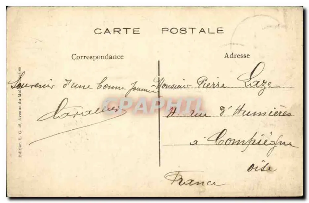 Ostend — Die Digue — Édition V. G. 42, Avenue du Midi, Brüssel - Rückseite