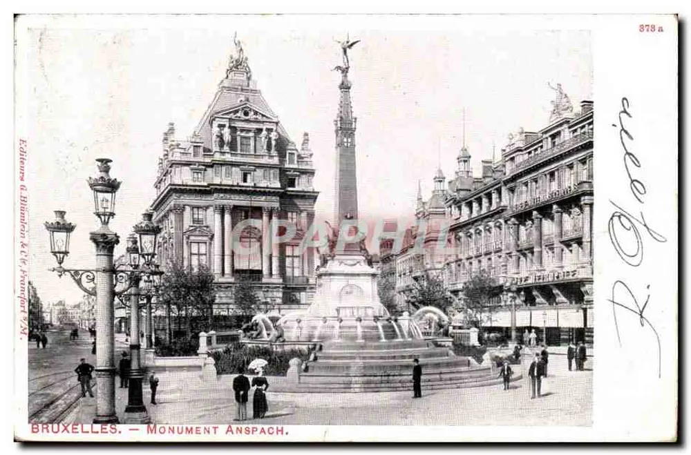 Brüssel — Anspach-Monument — Verlage & Blanpain & Cie, Nr. 878a - Vorderseite