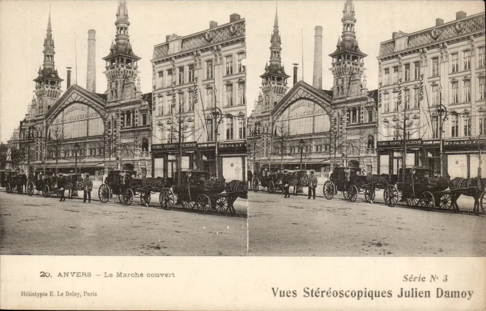 Anvers — Il Mercato coperto — Stereotipia E. Le Deley, Parigi, Serie N° 3 - Recto