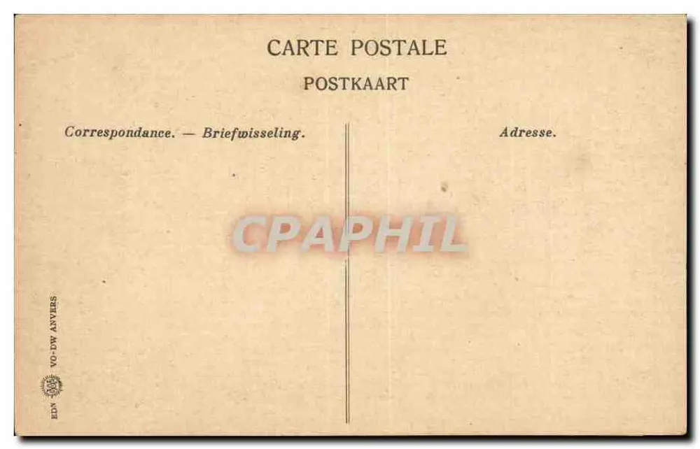 Brüssel - Denkmal Egmont & de Hornes — Verlag VO-DW Antwerpen - Rückseite