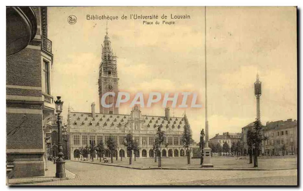 Bibliothèque der Universität Louvain — Place du Peuple — Verleger N. JELS, Seriennummer nicht sichtbar - Vorderseite