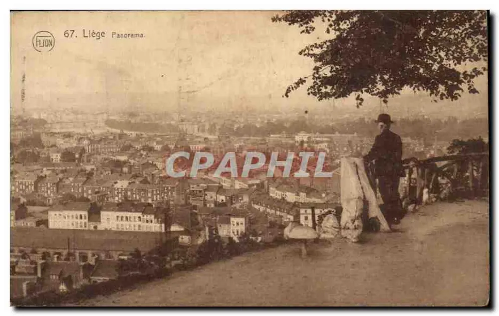 Liège Panorama — Luftbild der Stadt — Verlag FLION, Nr. 67 - Vorderseite