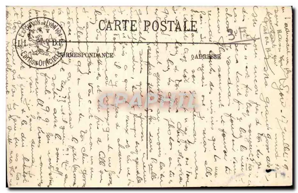 LYON — Internationale Ausstellung 1914 — Salon des Arts décoratifs — LL. - Rückseite