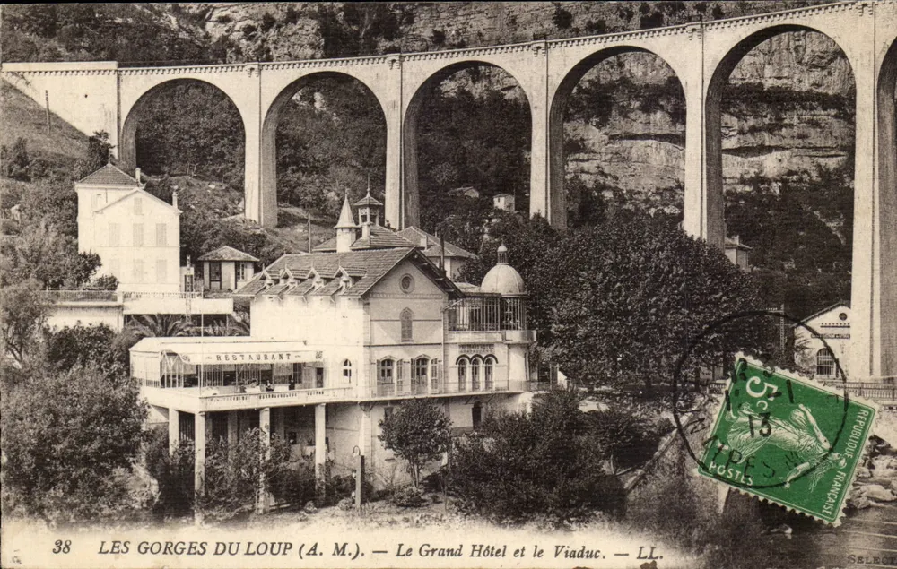 Die Gorges du Loup (A.M.) — Das Grand Hotel und der Viadukt — LL - Vorderseite