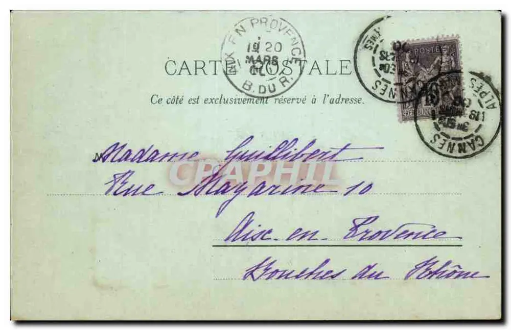 Ilha de São Honório — Vista costeira com castelo — Carl Kluzei Zurique, Import. Dep. No. 8117 - Verso