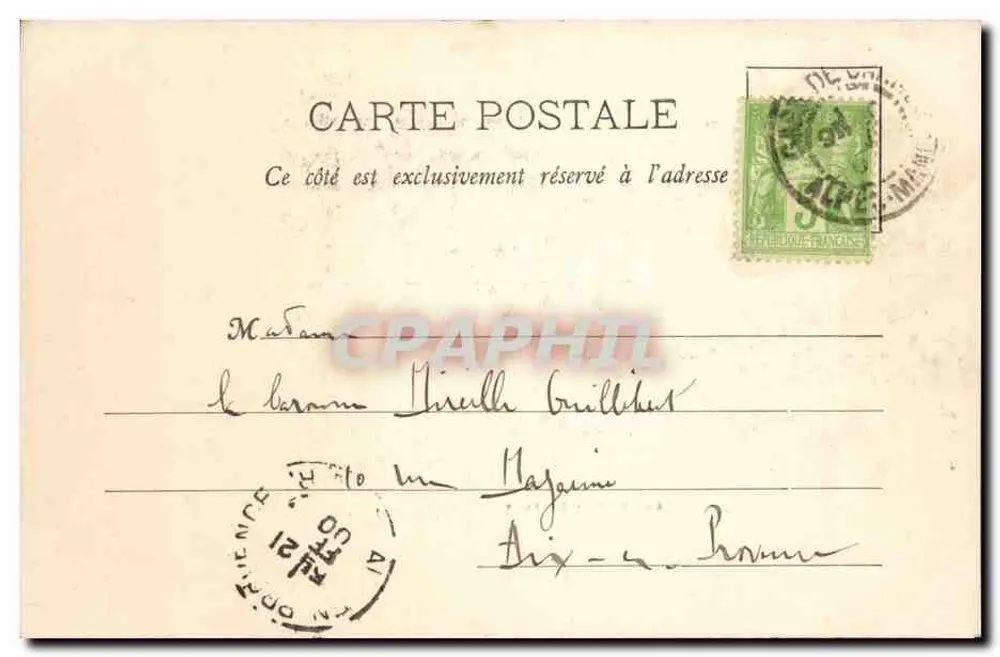 Cannes - O Porto — P.L.M. n°12 - Verso