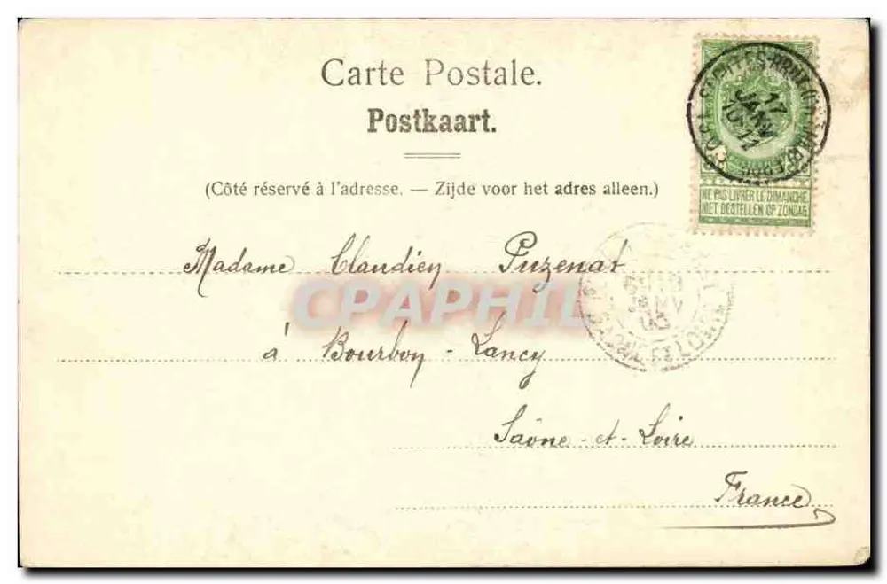 Brüssel — Der Passage — Nels, Brüssel, Serie I Nr. 296 - Rückseite